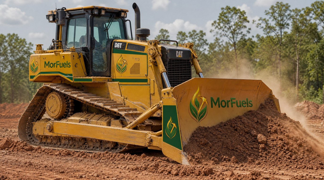 MorFuels branded D10 bulldozer for earthmoving